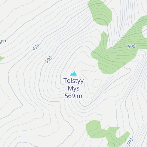 Map of Tolstyy Mys