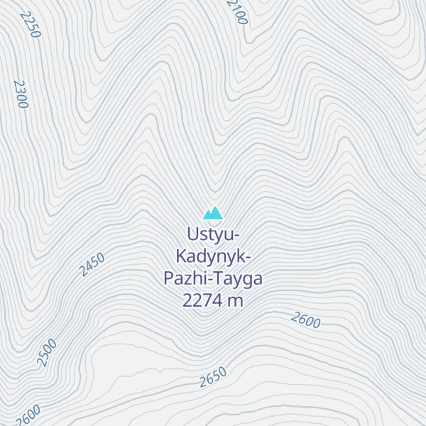 Map of Ustyu-Kadynyk-Pazhi-Tayga