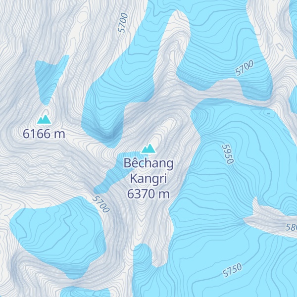 Map of Bêchang Kangri