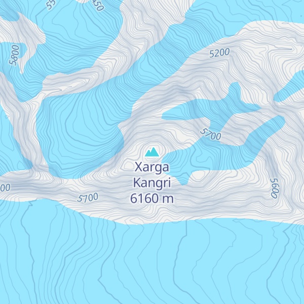Map of Xarga Kangri