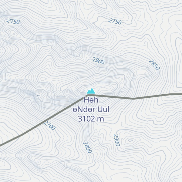 Map of Hөh өNdөr Uul