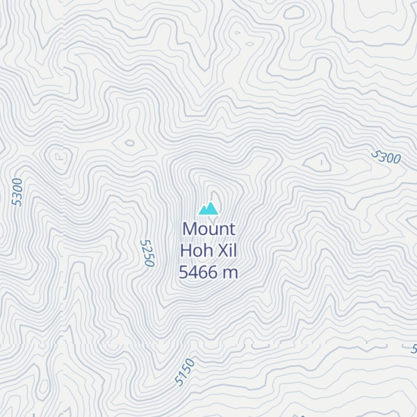 Map of Mount Hoh Xil