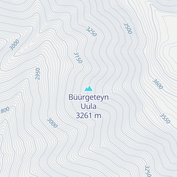 Map of Büürgeteyn Uula