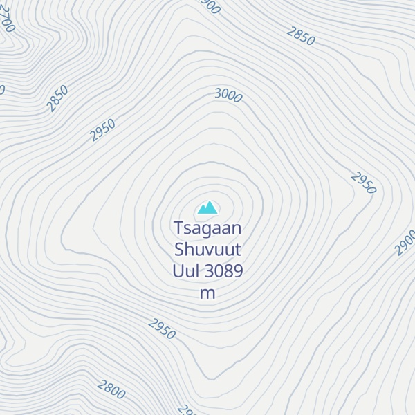 Map of Tsagaan Shuvuut Uul