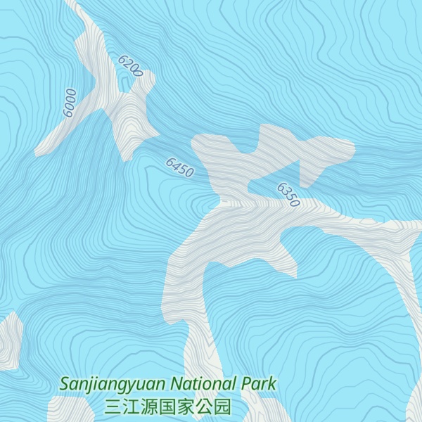 Map of Geladaindong Peak