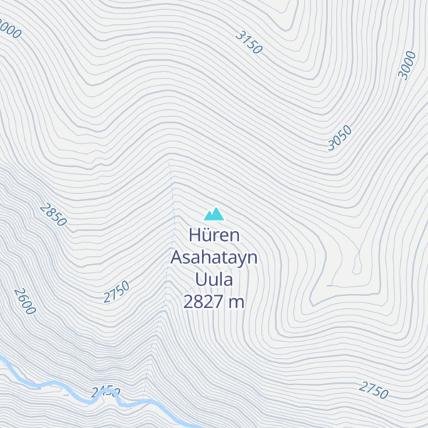 Map of Hüren Asahatayn Uula