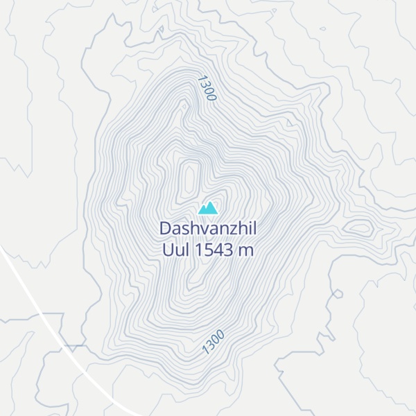 Map of Dashvanzhil Uul