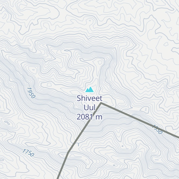 Map of Shiveet Uul