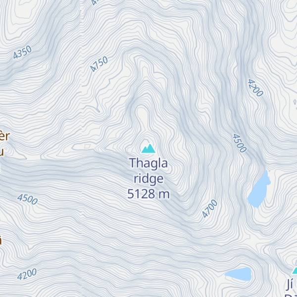 Map of Thagla ridge