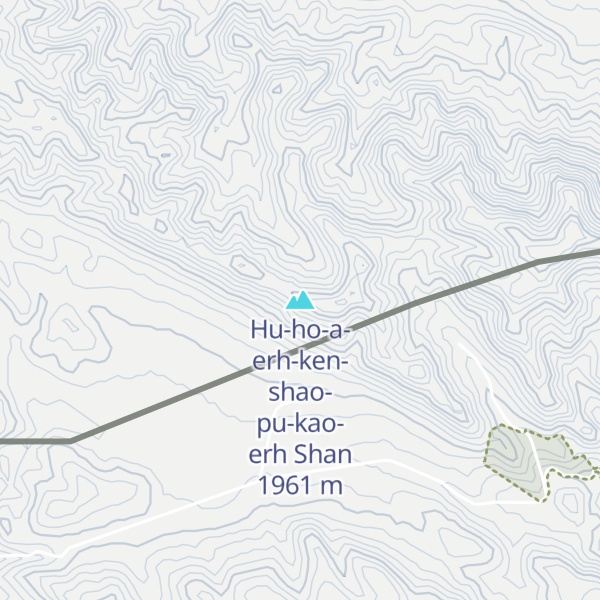 Map of Hu-ho-a-erh-ken-shao-pu-kao-erh Shan