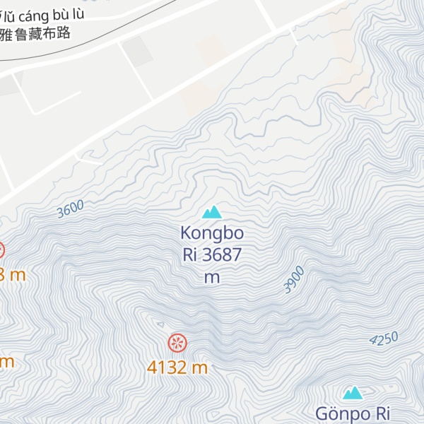 Map of Kongbo Ri