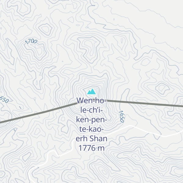 Map of Wen-ho-le-ch’i-ken-pen-te-kao-erh Shan