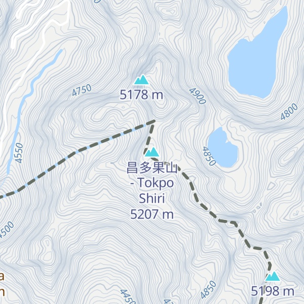 Map of 昌多果山 - Tokpo Shiri