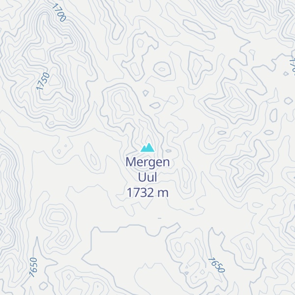 Map of Mergen Uul