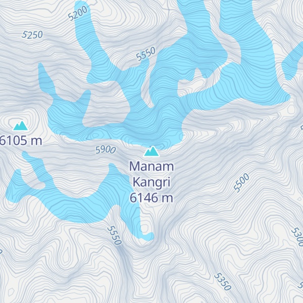 Map of Manam Kangri