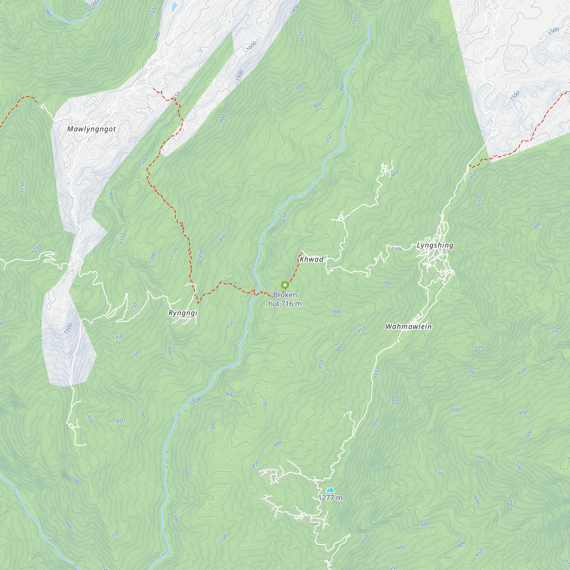 Broken hut map
