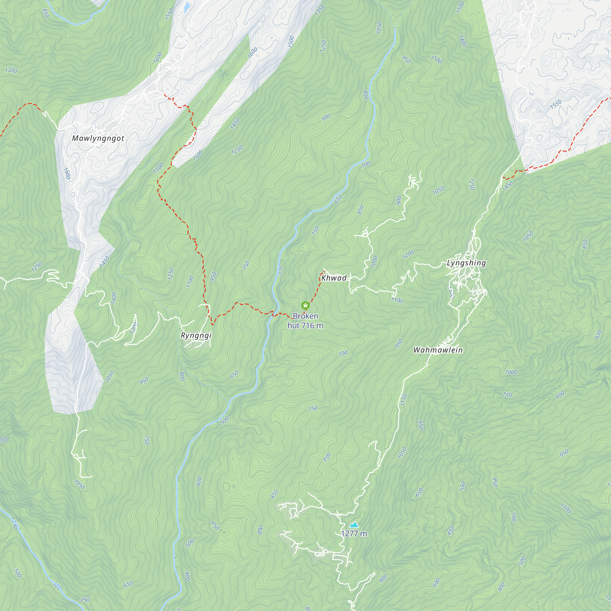 Broken hut map