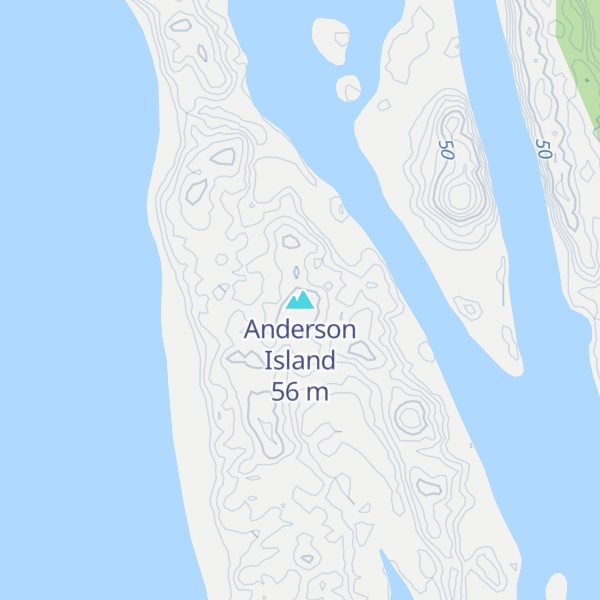 Map of Anderson Island