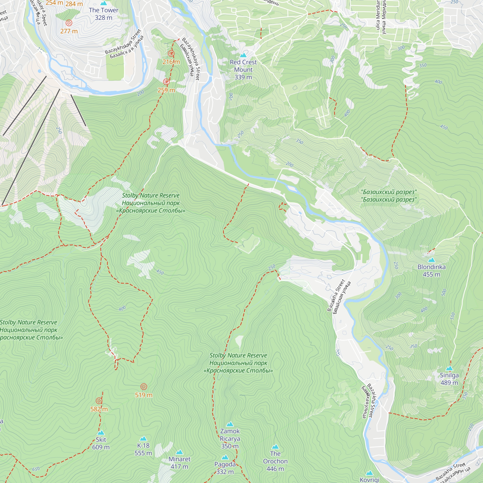 Kordon Kuzmicheva Polyana map