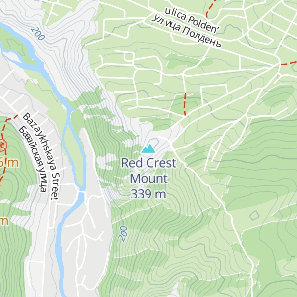 Map of Red Crest Mount