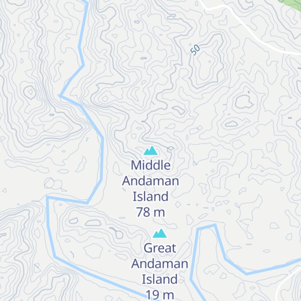 Map of Middle Andaman Island