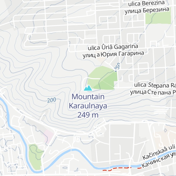 Map of Mountain Karaulnaya