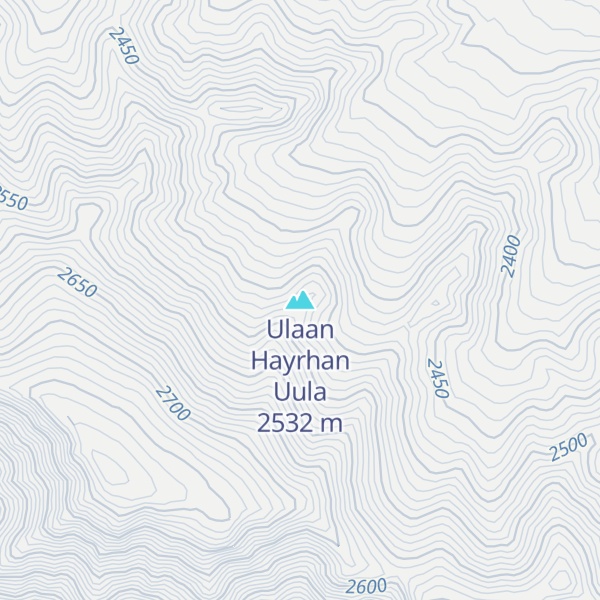 Map of Ulaan Hayrhan Uula