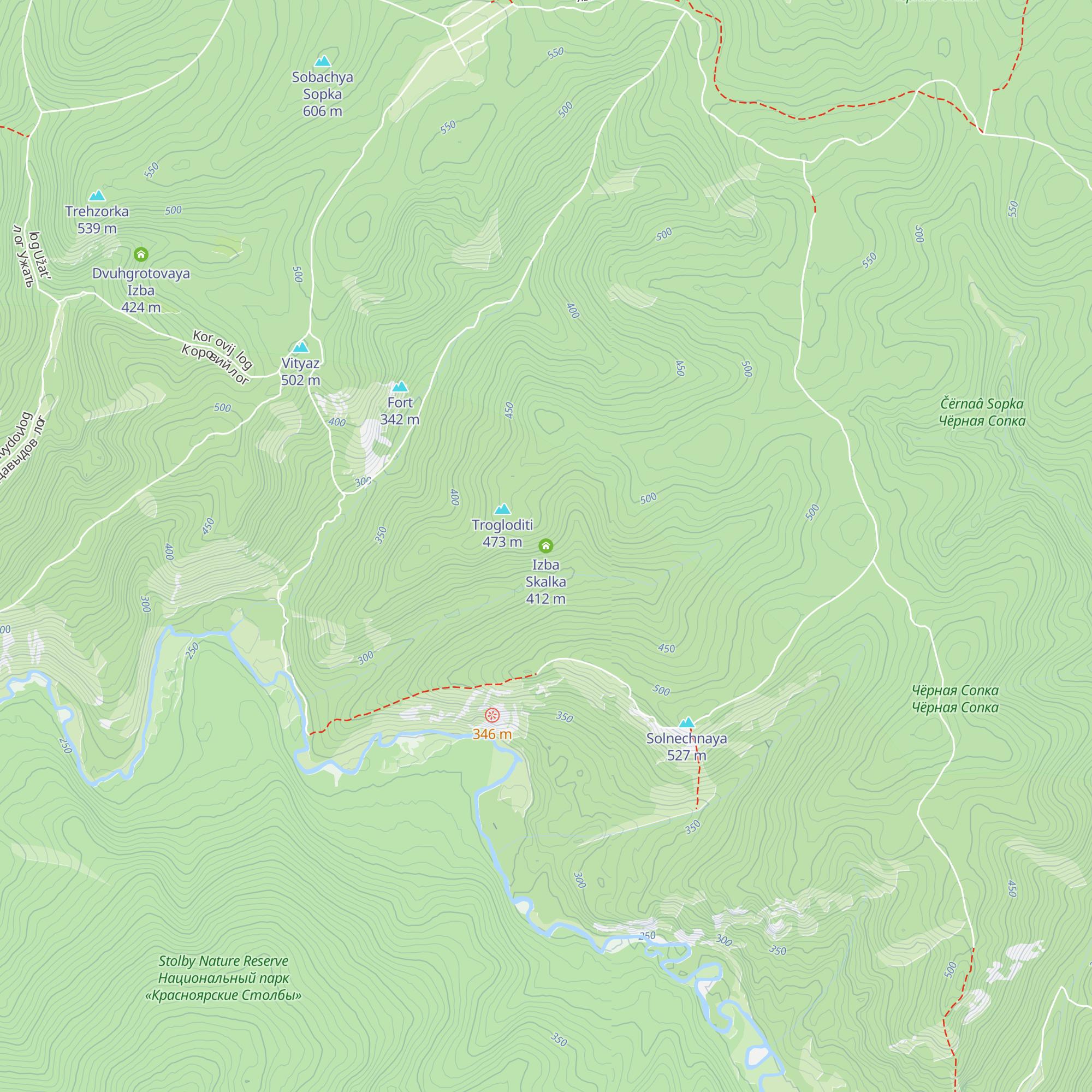 Izba Skalka map