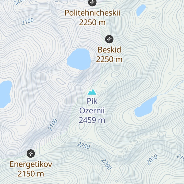 Map of Pik Ozernii