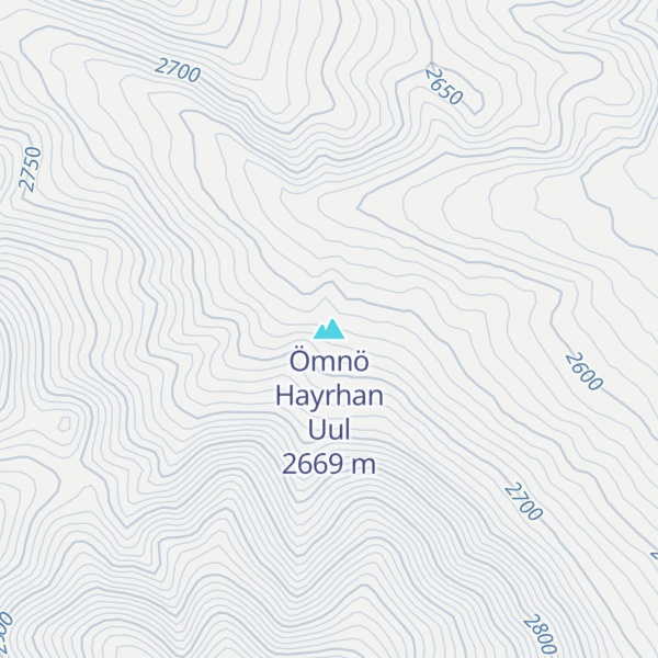 Map of Ömnö Hayrhan Uul
