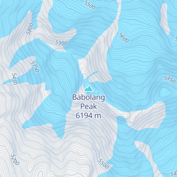 Map of Babolang Peak