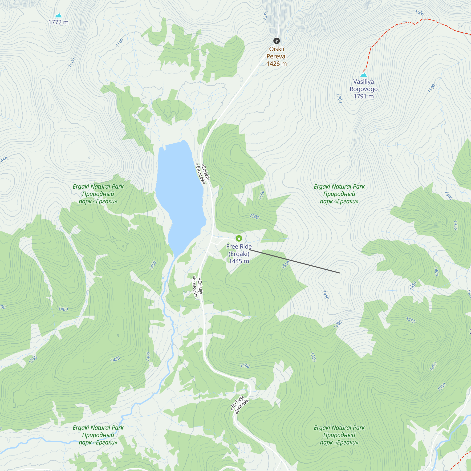 Backcountry (Ergaki) map