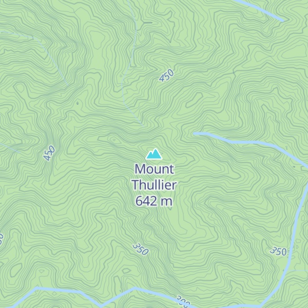 Map of Mount Thullier