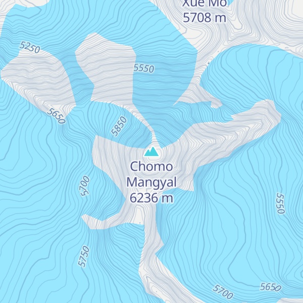 Map of Chomo Mangyal
