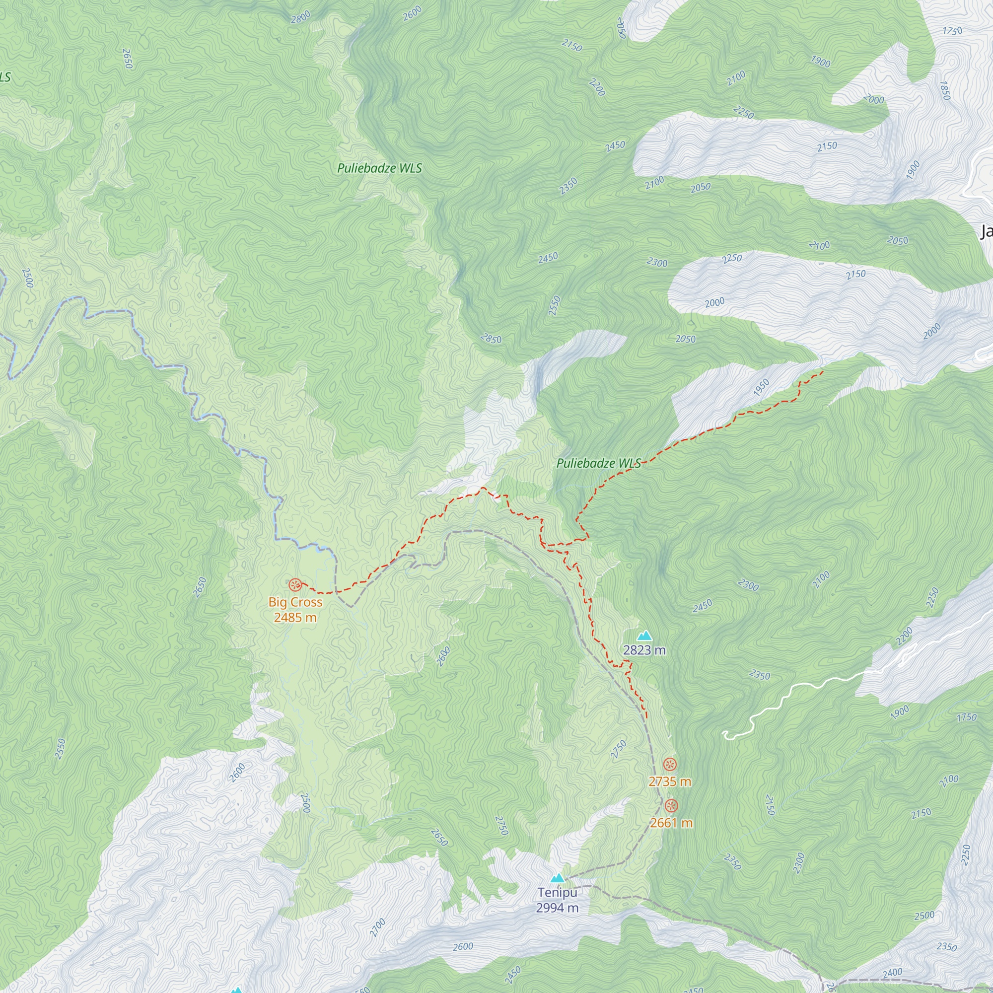 Dzükou Resthouse map