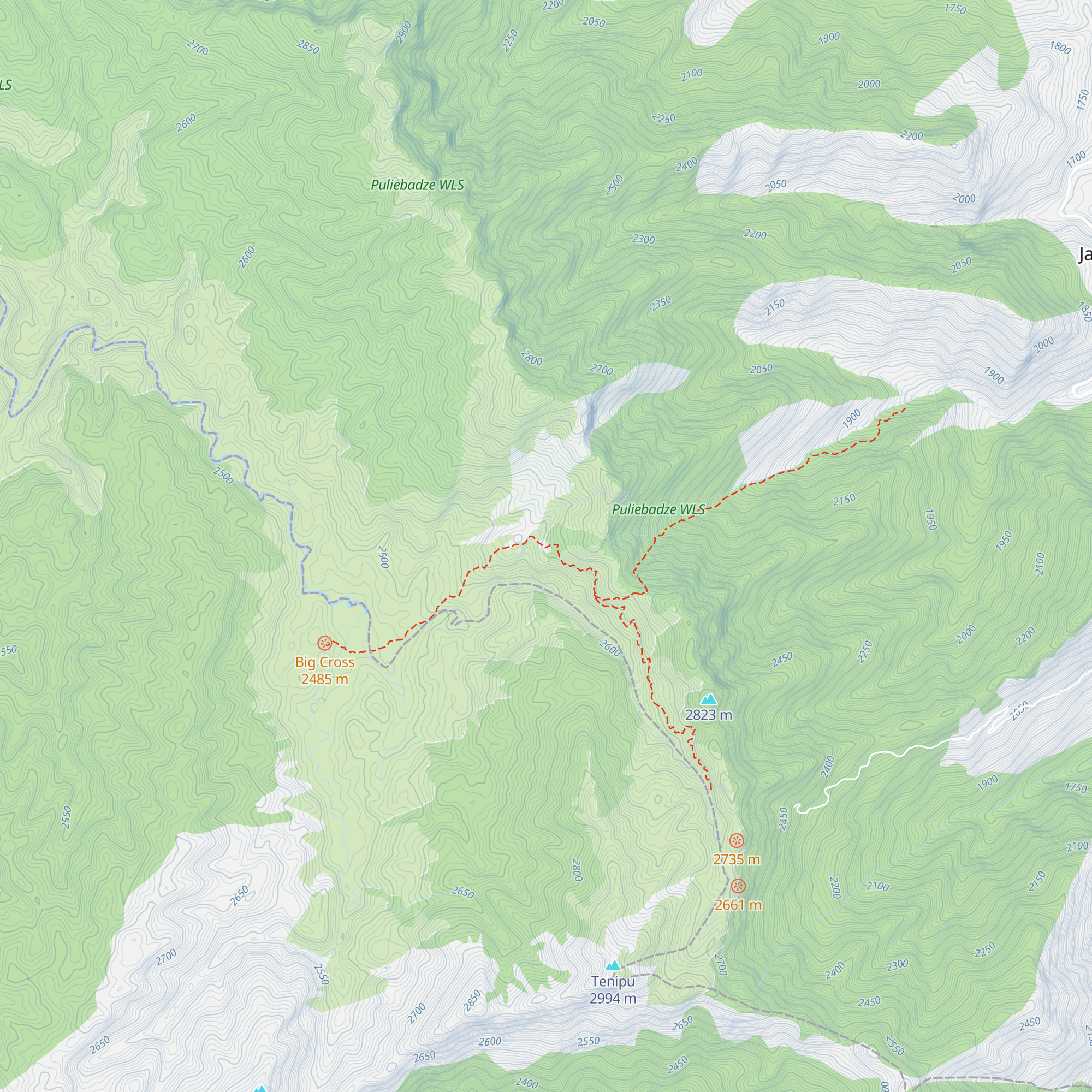 Dzükou Resthouse map