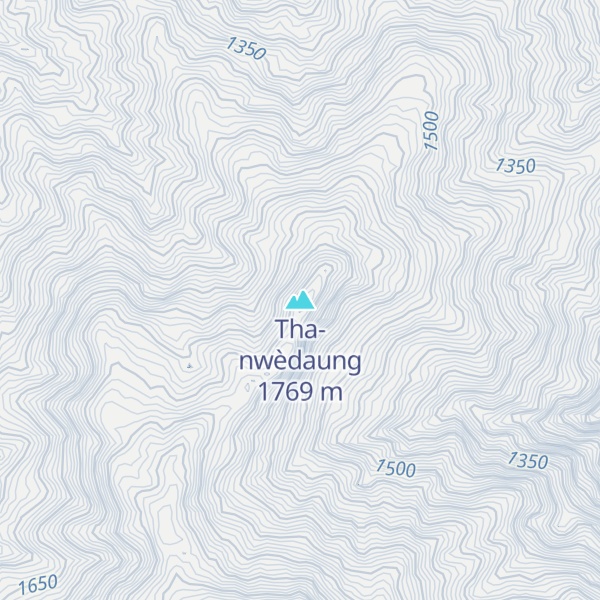 Map of Tha-nwèdaung
