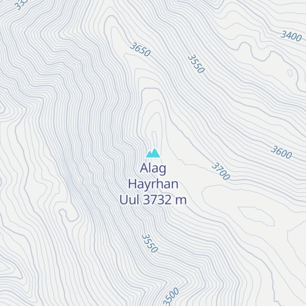 Map of Alag Hayrhan Uul