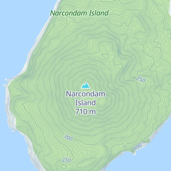 Map of Narcondam Island