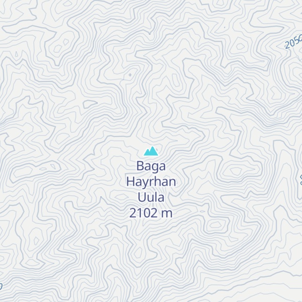 Map of Baga Hayrhan Uula