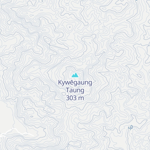 Map of Kywēgaung Taung