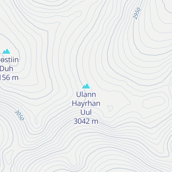 Map of Ulann Hayrhan Uul