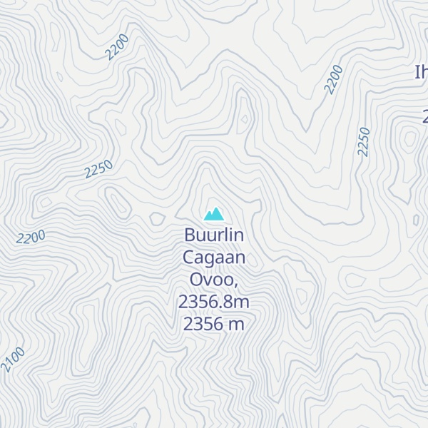 Map of Buurlin Cagaan Ovoo, 2356.8m