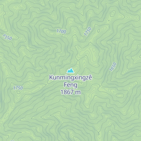Map of Kunmingxingzê Feng