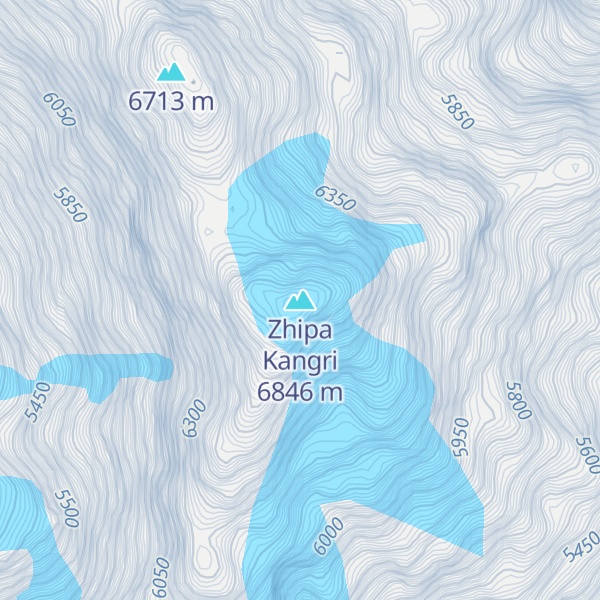 Map of Zhipa Kangri