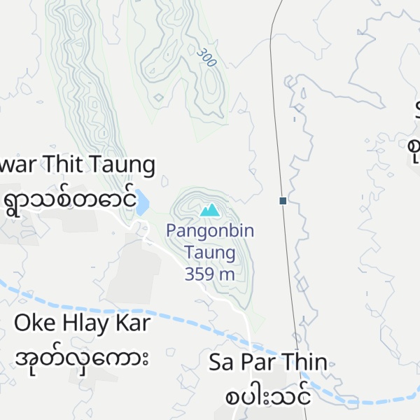 Map of Pangonbin Taung