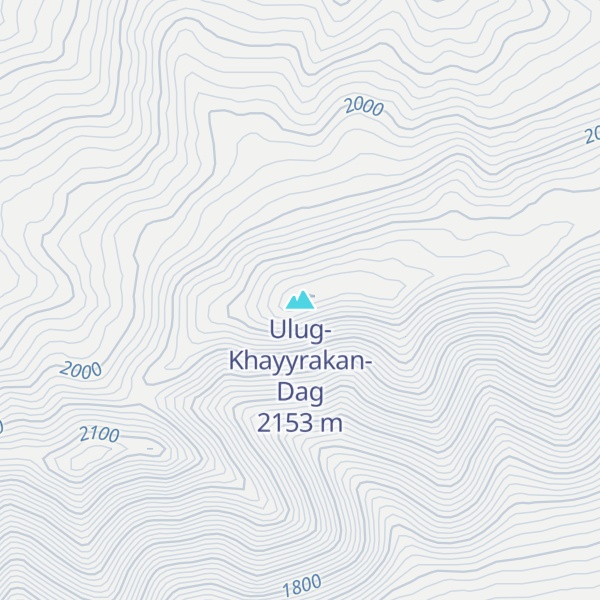 Map of Ulug-Khayyrakan-Dag