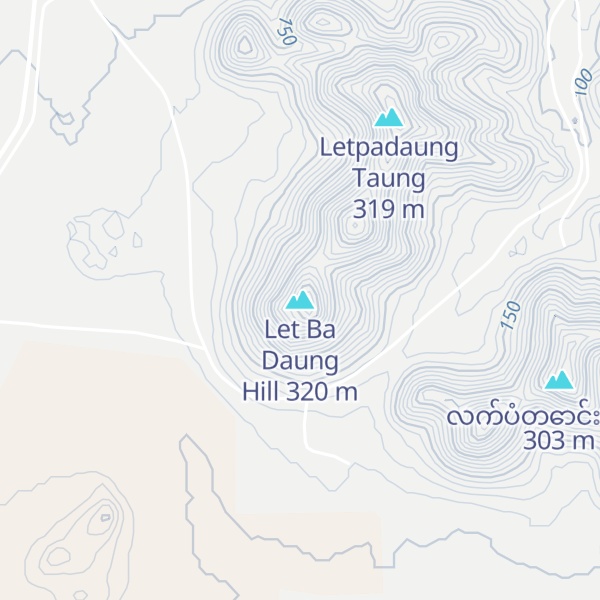 Map of Let Ba Daung Hill