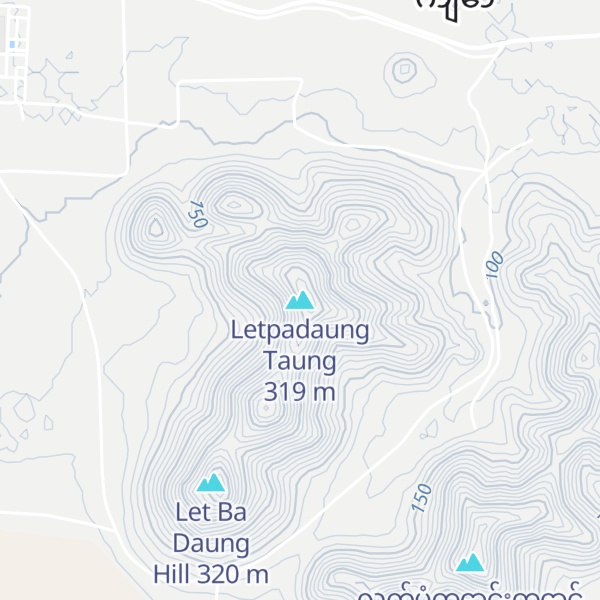 Map of Letpadaung Taung