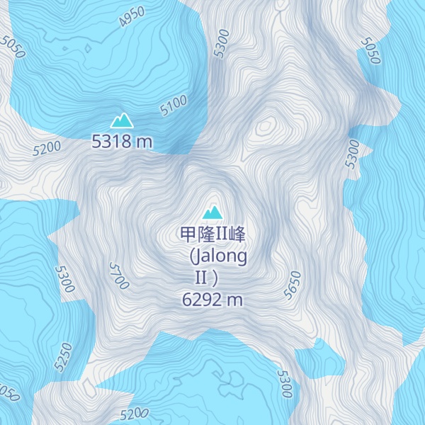 Map of 甲隆II峰（Jalong II ）